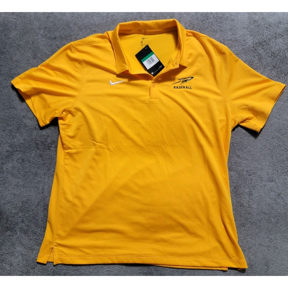 Nike Yellow Polo Toledo Rockets  Baseball Embroidered  New With Tags Size XL